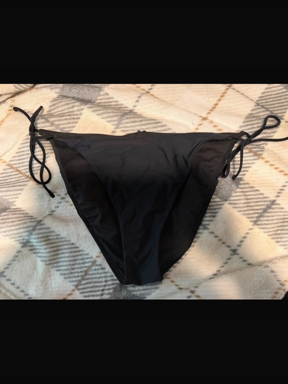 Black Tie-Side Bikini Bottom - Women Swim